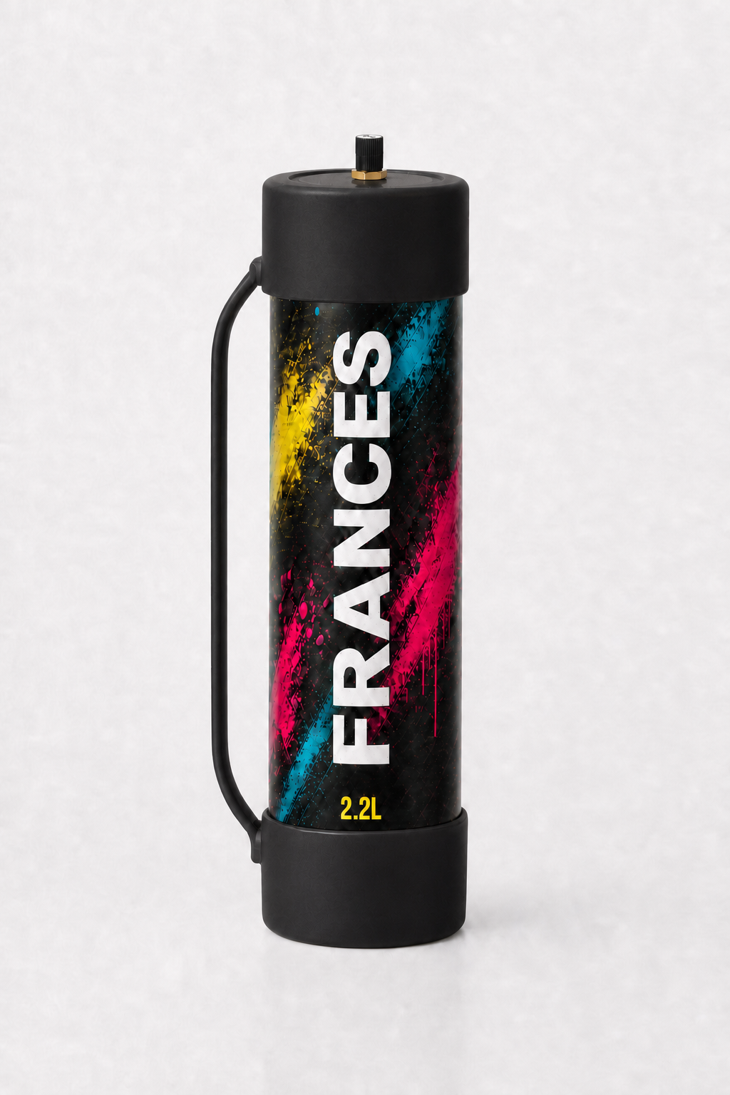 All-black 2.2L cream charger cylinder